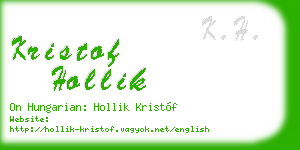 kristof hollik business card